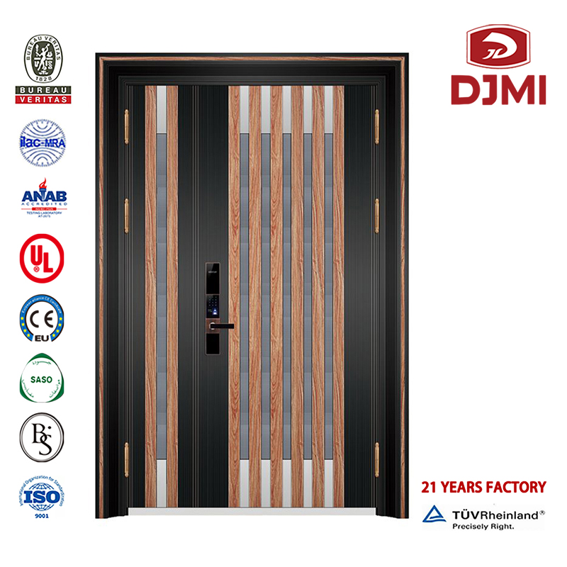 Poarta Israel Security Apartament Blindate uşa dublu Swing Wood Anti-Theft China a făcut uşi blindate Mozaic Design Steel Wood Armoned Door noi Setări lemn blindate uşa de securitate din exterior Uşa blindată de oţel