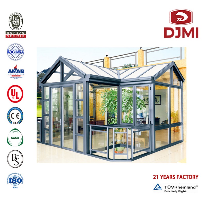New Design High Quality Lowes Sunrooms Glass Green House Brand New Aluminium Design Insuled Glass Sunroom Aluminum Sunroom