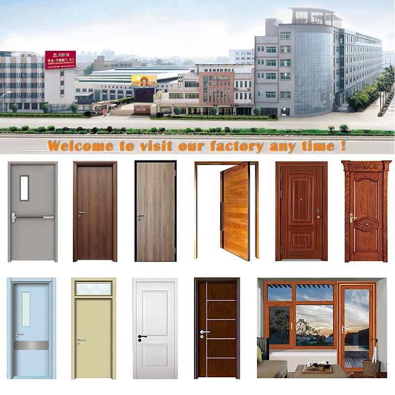 China Factory Out Furniture Modern Aluminium Automat Airstrand Household Door High Quality Wood Design Automatic Airstrant Skin Door Cheap Plywood Price Airstry Standard Door Size